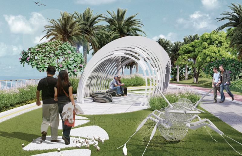 佛山高明君御海城示范区光影钢构景观装置(图5) 佛山高明君御海城示范区光影钢构景观装置(图5)